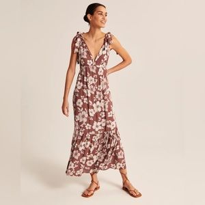 Abercrombie tie-strap midaxi in paprika